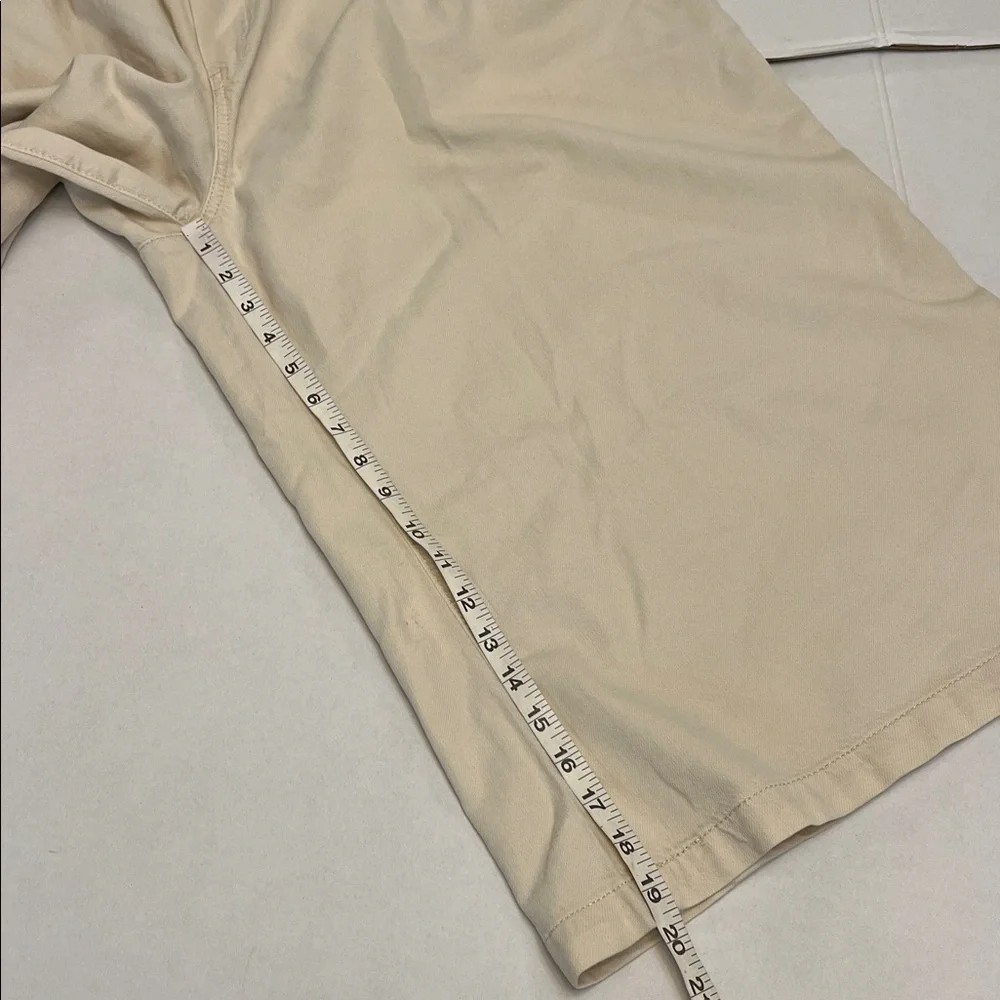 PILCRO ANTHROPOLOGIE CREAM HIGH RISE CROPPED PAPERBAG WIDE LEG PANTS LP